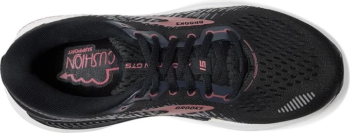 Brooks Addiction GTS 15 Women's Shoes Black/Ebony/Mauvewood : 5 2A - Narrow, Textile/Synthetic - Image 2