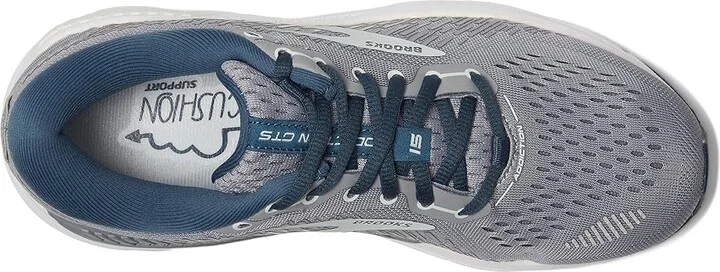 Brooks Addiction GTS 15 Women's Shoes Grey/Navy/Aqua : 5 D - Wide, Textile/Synthetic - Image 2