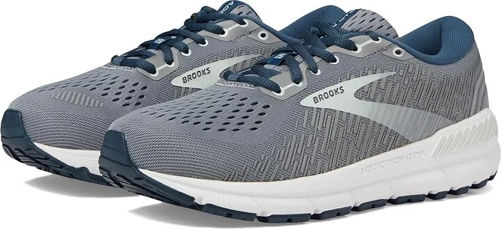 Brooks Addiction GTS 15 Women's Shoes Grey/Navy/Aqua : 5 D - Wide, Textile/Synthetic