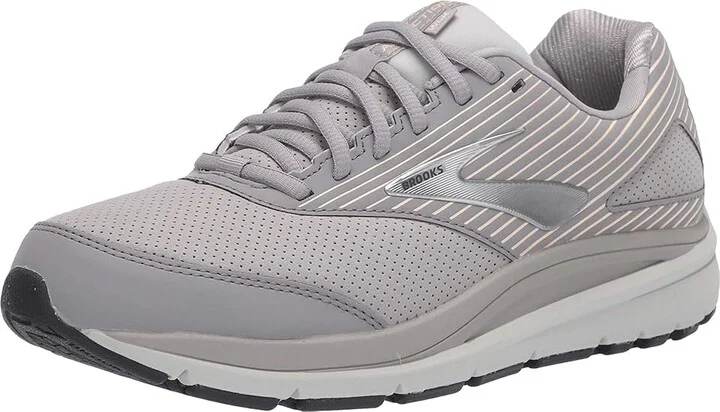Brooks Addiction Walker Suede Women's Walking Shoes Alloy/Oyster/Peach : 5 D - Wide, Synthetic/Suede - Image 2