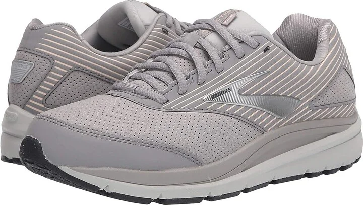 Brooks Addiction Walker Suede Women's Walking Shoes Alloy/Oyster/Peach : 5 D - Wide, Synthetic/Suede