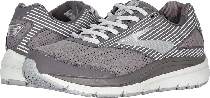 Brooks Addiction Walker Suede Women's Walking Shoes Shark/Alloy/Oyster : 5 D - Wide, Synthetic/Suede
