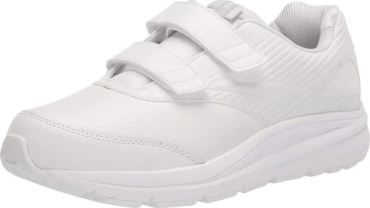 Brooks Addiction Walker V-Strap 2 Women's Walking Shoes White/White : 5 B, Leather - Image 2