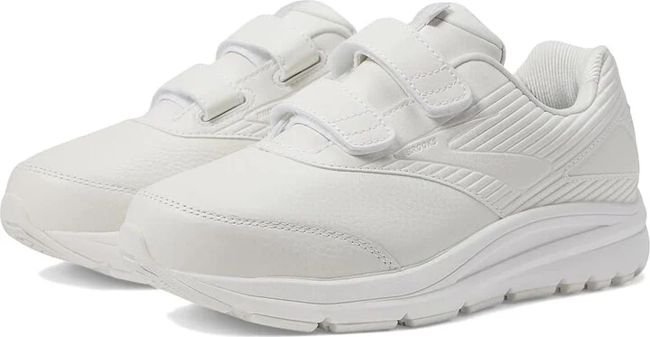 Brooks Addiction Walker V-Strap 2 Women's Walking Shoes White/White : 5 B, Leather