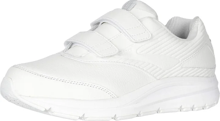 Brooks Addictiontm Walker V-Strap 2 Men's Walking Shoes White/White : 7.5 D - Medium, Leather - Image 2