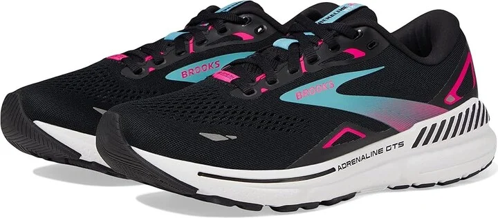 Brooks Adrenaline GTS 23 GTX Women's Running Shoes Black/Knockout Pink/Aqua : 9.5 B - Medium