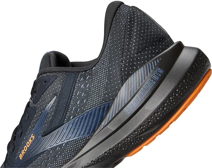 Brooks Adrenaline GTS 24 Men's Running Shoes Black/Country Blue/Orange : 9.5 D - Medium - Image 7