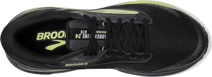 Brooks Adrenaline GTS 24 Weatherized Men's Running Shoes Black/Ebony/New Yellow : 9.5 D - Medium, Rubber - Image 2