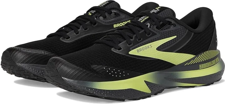 Brooks Adrenaline GTS 24 Weatherized Men's Running Shoes Black/Ebony/New Yellow : 9.5 D - Medium, Rubber