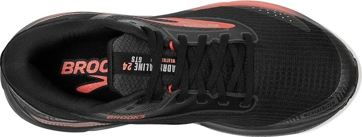 Brooks Adrenaline GTS 24 Weatherized Women's Running Shoes Black/Ebony/Hot Coral : 6.5 B - Medium - Image 2