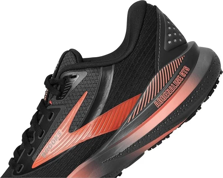 Brooks Adrenaline GTS 24 Weatherized Women's Running Shoes Black/Ebony/Hot Coral : 6.5 B - Medium - Image 7
