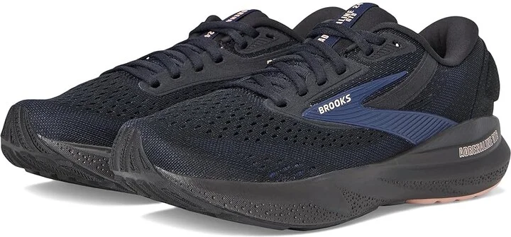 Brooks Adrenaline GTS 24 Women's Running Shoes Black/Peacoat/Peach : 5.5 B - Medium, Rubber