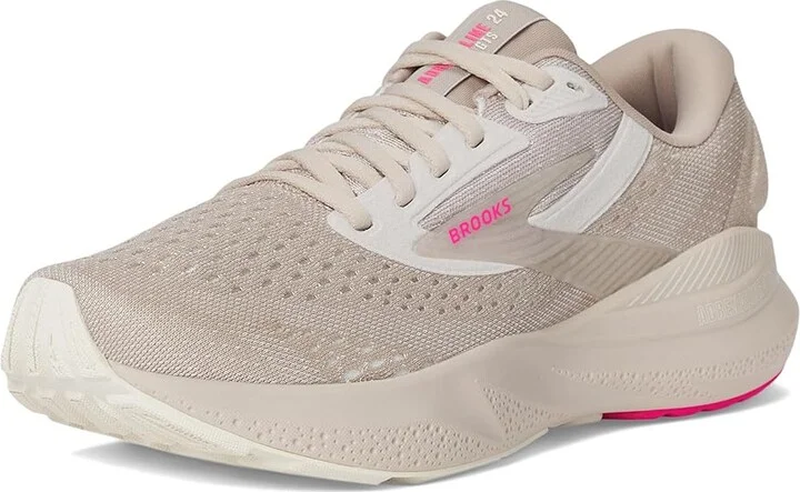 Brooks Adrenaline GTS 24 Women's Running Shoes Chateau Grey/Coconut/Pink : 7.5 B - Medium, Rubber - Image 5