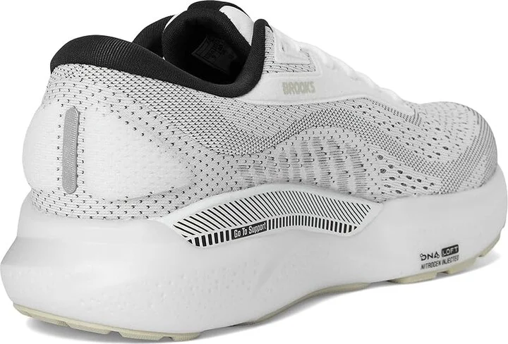 Brooks Adrenaline GTS 24 Women's Running Shoes White/Black/Pelican : 8.5 B - Medium, Rubber - Image 4
