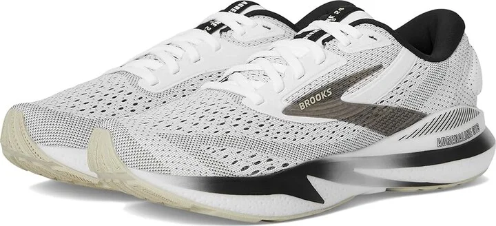 Brooks Adrenaline GTS 24 Women's Running Shoes White/Black/Pelican : 8.5 B - Medium, Rubber