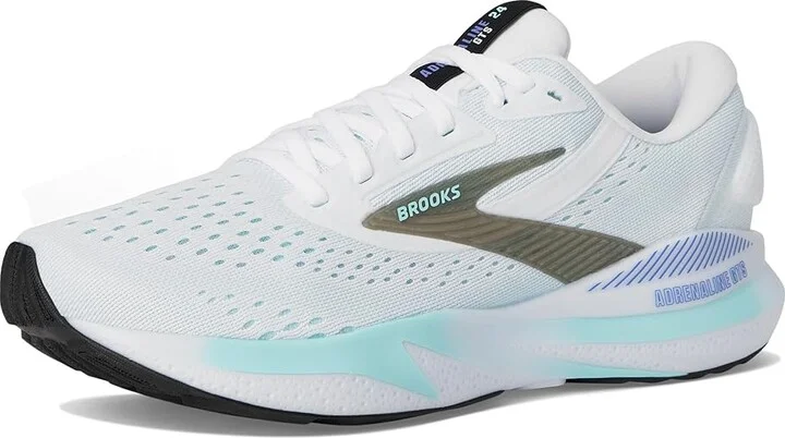 Brooks Adrenaline GTS 24 Women's Running Shoes White/Limpet Shell/Amparo : 8 B - Medium, Rubber - Image 5