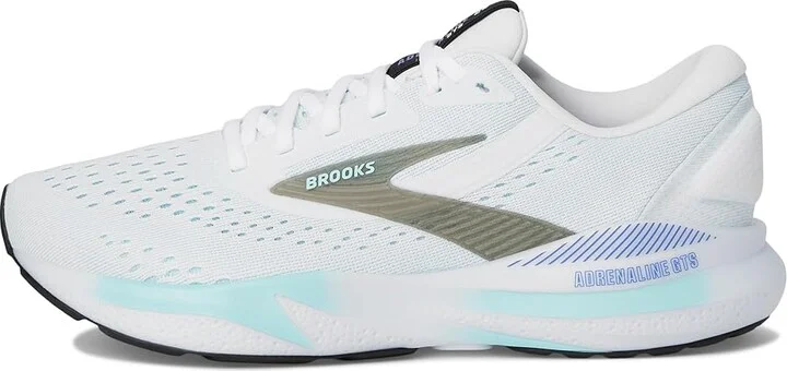 Brooks Adrenaline GTS 24 Women's Running Shoes White/Limpet Shell/Amparo : 8 B - Medium, Rubber - Image 6