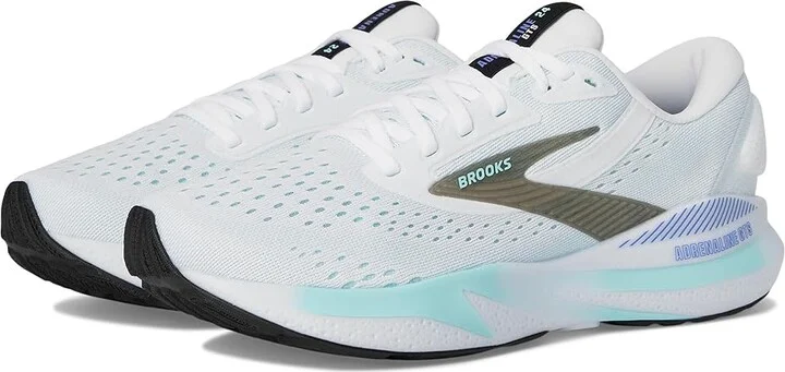 Brooks Adrenaline GTS 24 Women's Running Shoes White/Limpet Shell/Amparo : 8 B - Medium, Rubber