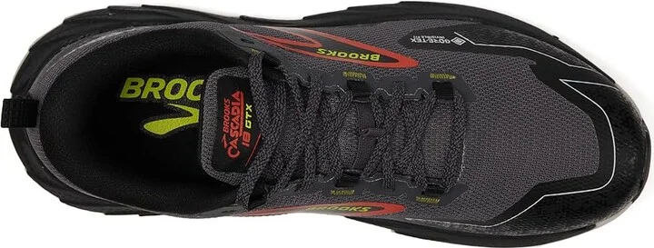 Brooks Cascadia 18 GTX Men's Running Shoes Blackened Pearl/Black/Tomato : 7 D - Medium - Image 2