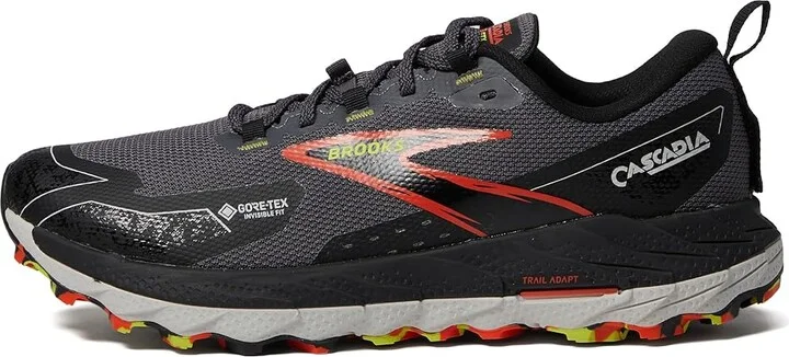 Brooks Cascadia 18 GTX Men's Running Shoes Blackened Pearl/Black/Tomato : 7 D - Medium - Image 6