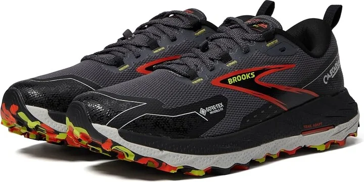 Brooks Cascadia 18 GTX Men's Running Shoes Blackened Pearl/Black/Tomato : 7 D - Medium