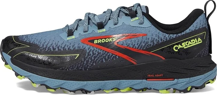 Brooks Cascadia 18 Men's Running Shoes Citadel/Ebony/Lime : 7.5 EE - Wide, Rubber/Synthetic - Image 5