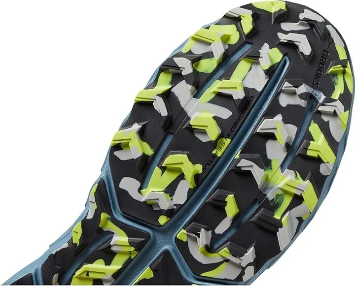 Brooks Cascadia 18 Men's Running Shoes Citadel/Ebony/Lime : 7.5 EE - Wide, Rubber/Synthetic - Image 6