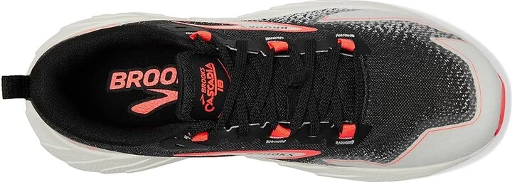 Brooks Cascadia 18 Women's Running Shoes Black/Blue Wash/ Flame : 6.5 B - Medium, Rubber - Image 2