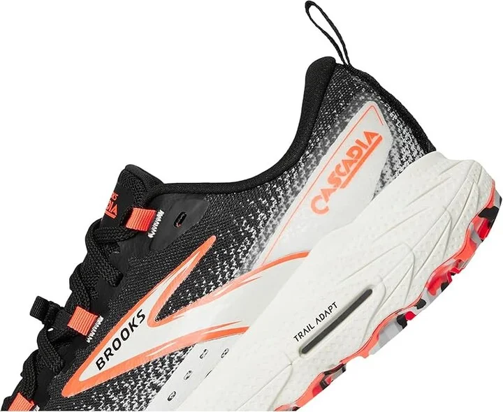 Brooks Cascadia 18 Women's Running Shoes Black/Blue Wash/ Flame : 6.5 B - Medium, Rubber - Image 7