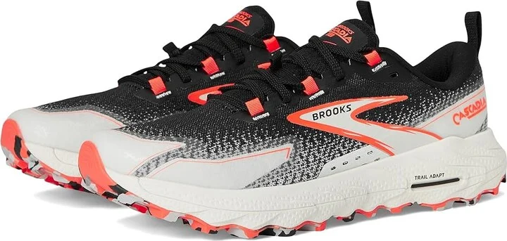 Brooks Cascadia 18 Women's Running Shoes Black/Blue Wash/ Flame : 6.5 B - Medium, Rubber