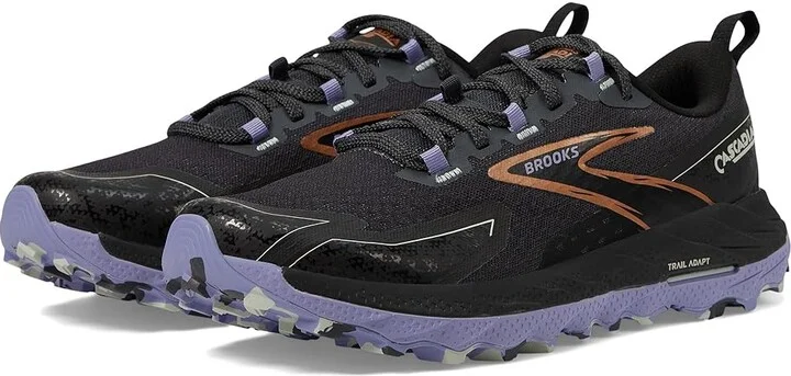 Brooks Cascadia 18 Women's Running Shoes Ebony/Sweet Lavender/Copper : 6 B - Medium, Rubber
