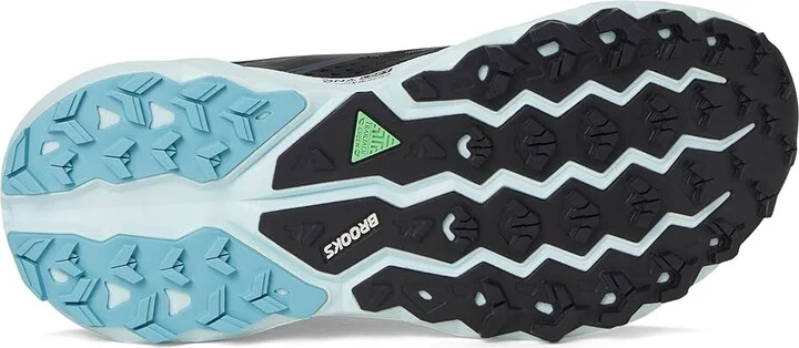 Brooks Cascadia 19 GTX(r) Women's Running Shoes Black/Ebony/Blue Flower : 8 B - Medium, Textile - Image 3