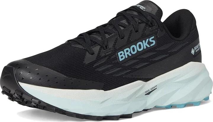 Brooks Cascadia 19 GTX(r) Women's Running Shoes Black/Ebony/Blue Flower : 8 B - Medium, Textile - Image 5