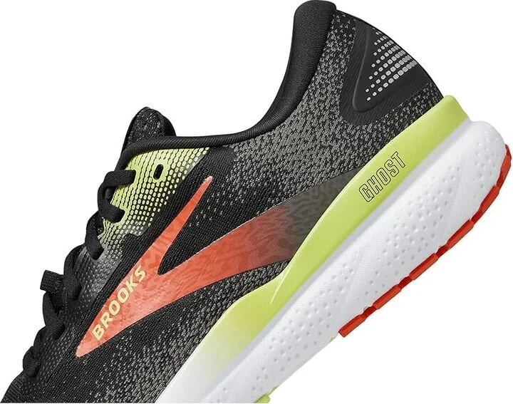Brooks Ghost 16 GTX Men's Running Shoes Black/Mandarin Red/Green : 10 D - Medium, Synthetic - Image 4