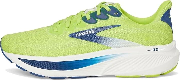 Brooks Ghost 17 Men's Running Shoes Acid Lime/Navy/White : 10 D - Medium, Synthetic - Image 6