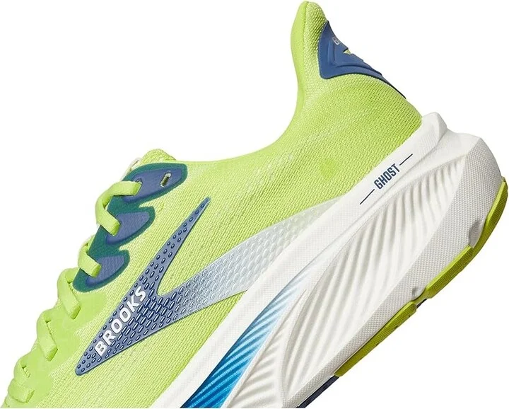 Brooks Ghost 17 Men's Running Shoes Acid Lime/Navy/White : 10 D - Medium, Synthetic - Image 7