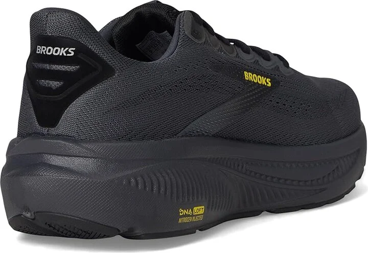 Brooks Ghost 17 Men's Running Shoes Ebony/Black/Yellow : 8.5 D - Medium, Synthetic - Image 4