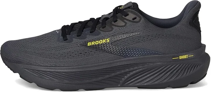 Brooks Ghost 17 Men's Running Shoes Ebony/Black/Yellow : 8.5 D - Medium, Synthetic - Image 6