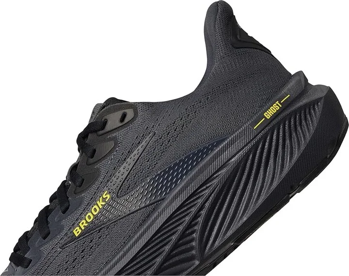 Brooks Ghost 17 Men's Running Shoes Ebony/Black/Yellow : 8.5 D - Medium, Synthetic - Image 7