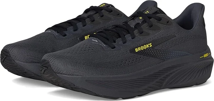 Brooks Ghost 17 Men's Running Shoes Ebony/Black/Yellow : 8.5 D - Medium, Synthetic
