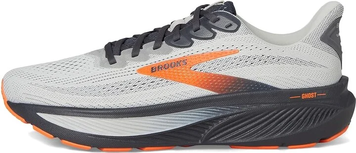 Brooks Ghost 17 Men's Running Shoes Oyster Mushroom/Orange/Ebony : 9 B - Narrow, Synthetic - Image 6