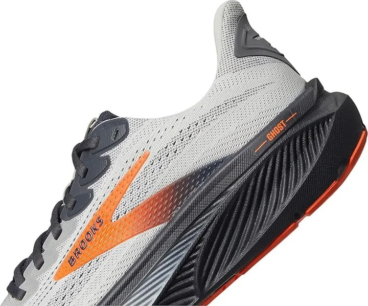 Brooks Ghost 17 Men's Running Shoes Oyster Mushroom/Orange/Ebony : 9 B - Narrow, Synthetic - Image 7