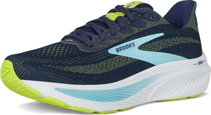 Brooks Ghost 17 Men's Running Shoes Peacoat/Lime/Blue : 9.5 D - Medium, Synthetic - Image 5