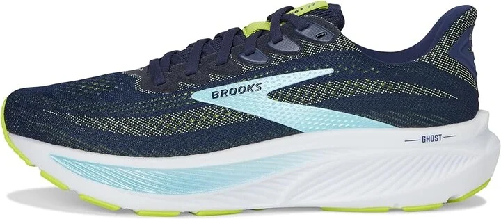 Brooks Ghost 17 Men's Running Shoes Peacoat/Lime/Blue : 9.5 D - Medium, Synthetic - Image 6