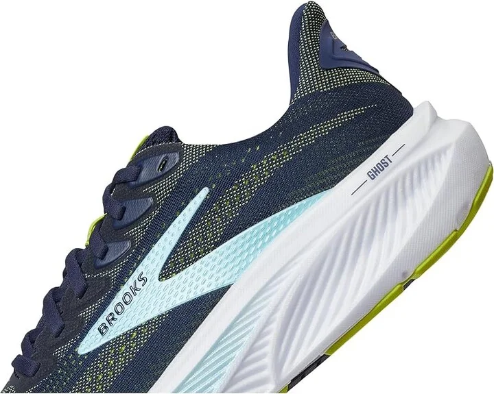 Brooks Ghost 17 Men's Running Shoes Peacoat/Lime/Blue : 9.5 D - Medium, Synthetic - Image 7