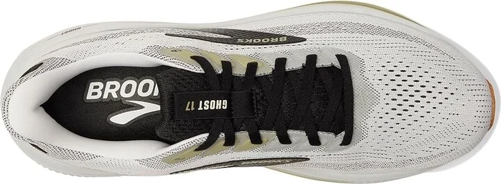 Brooks Ghost 17 Men's Running Shoes White/Black/Tea : 9.5 D - Medium, Synthetic - Image 2