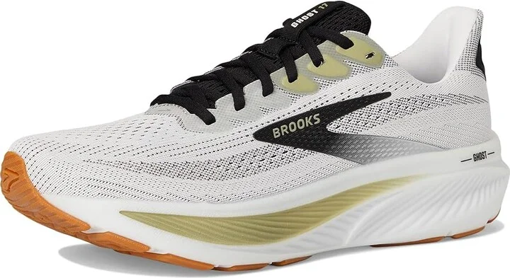 Brooks Ghost 17 Men's Running Shoes White/Black/Tea : 9.5 D - Medium, Synthetic - Image 5