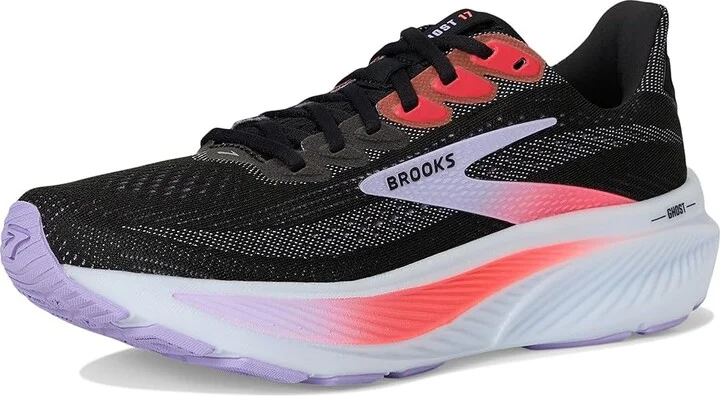 Brooks Ghost 17 Women's Running Shoes Black/Purple/Coral : 10.5 B - Medium, Textile - Image 5