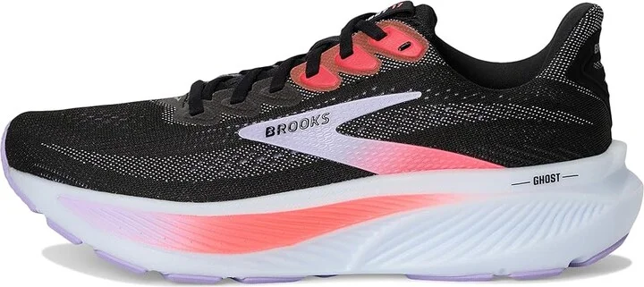 Brooks Ghost 17 Women's Running Shoes Black/Purple/Coral : 10.5 B - Medium, Textile - Image 6