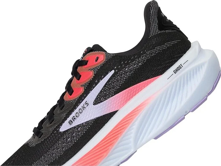 Brooks Ghost 17 Women's Running Shoes Black/Purple/Coral : 10.5 B - Medium, Textile - Image 7